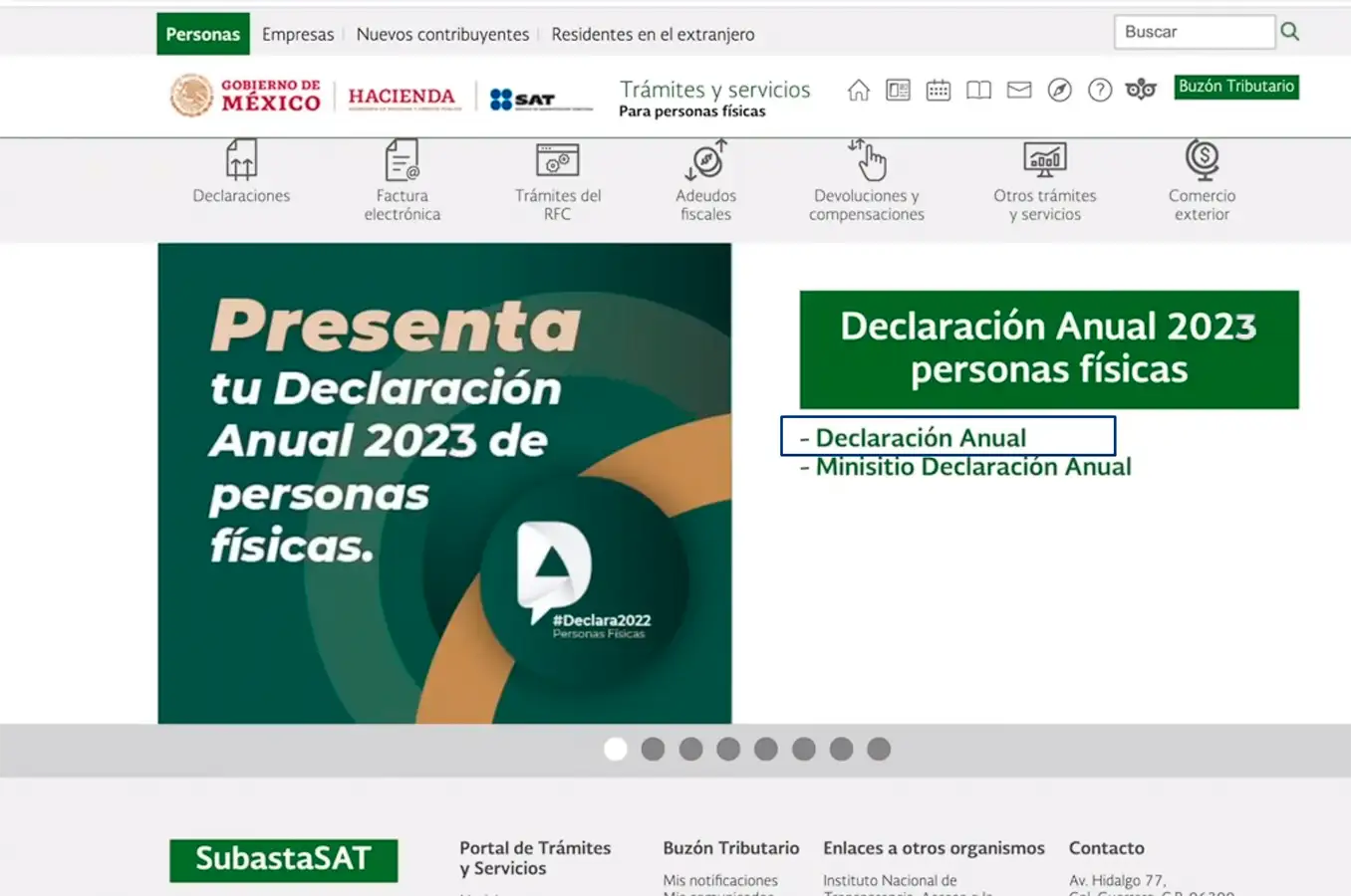 Tutorial declaración anual de personas físicas